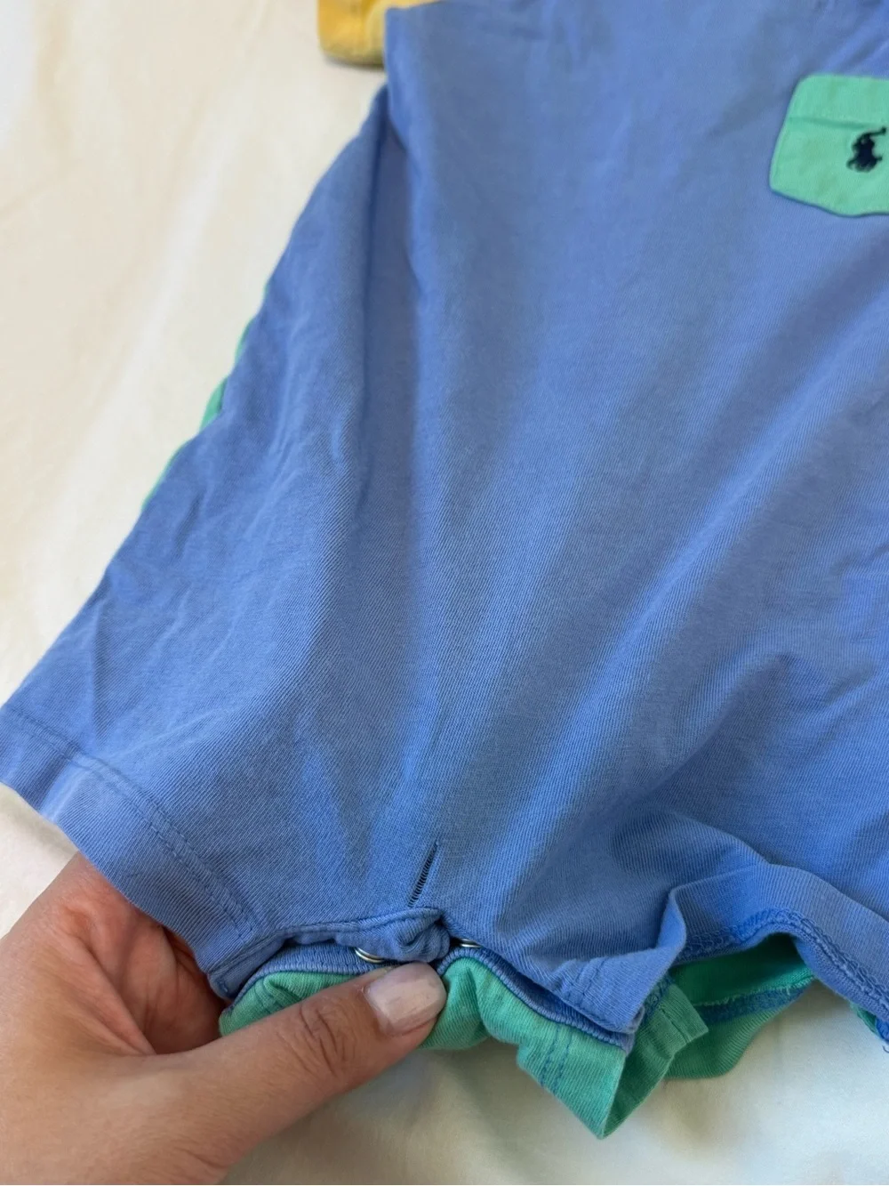 Polo Ralph Lauren Baby Boy Colorblocks shirtsleeves onesie 6M